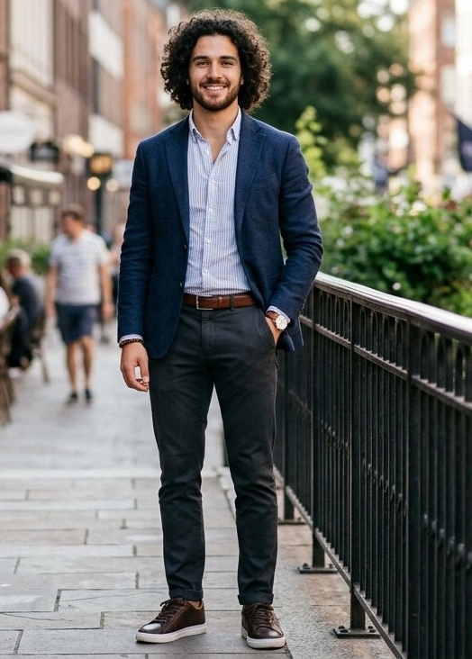 Smart casual outfit AI analysis
